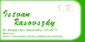 istvan rasovszky business card